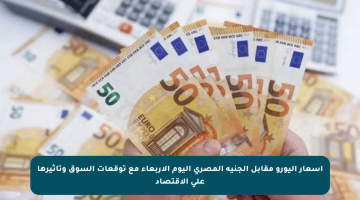 أسعار اليورو مقابل الجنيه المصري اليوم الأربعاء مع توقعات السوق وتأثيرها على الاقتصاد